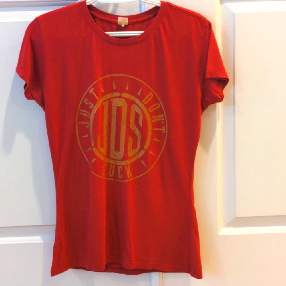 Red Graphic Crewneck Women's Tee